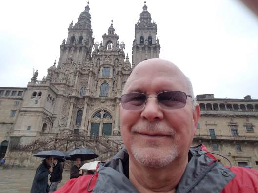 In Front of the Cathedral in Santiago de Compostella